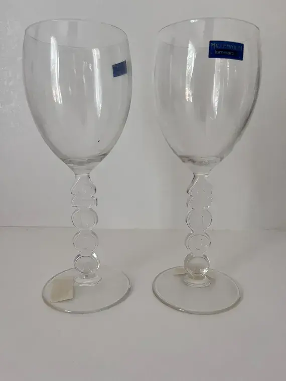Luminarc Millennium Wine Glasses (Set of 2) - Rare Y2K French Barware