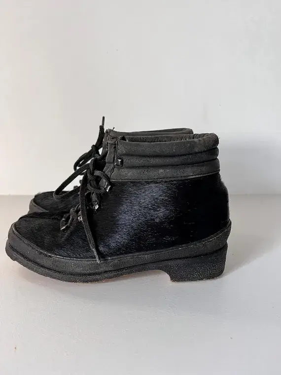 Vintage ISBA Pichette Pony Hair Boots — French Mountain, EU 37